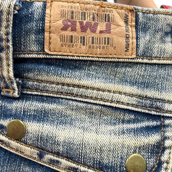 Ultra chic 90s label high waisted print denim pants - Picture 4 of 4